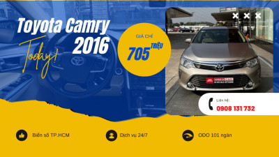 Camry 2016 Màu Nâu Vàng - ODO 101 Ngàn