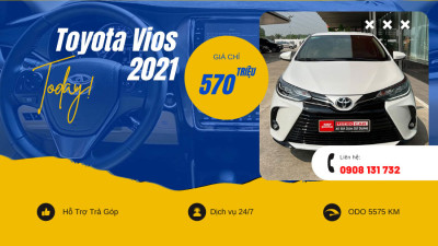 Vios G 2021 Màu Trắng - ODO 5577 Km