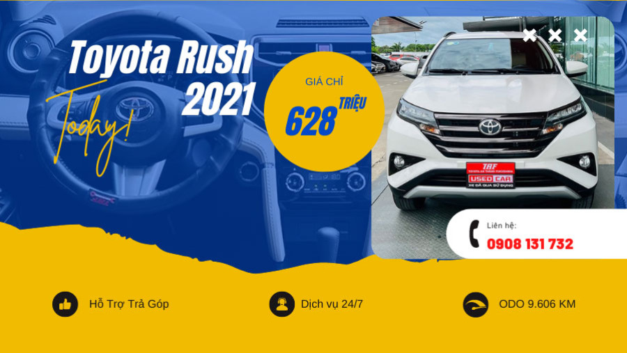 Rush 2021 Màu Trắng Odo 9606 Km