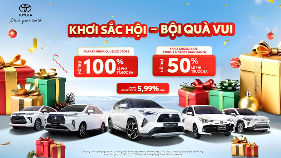 Chương Trình Khuyến Mãi Toyota Tháng 12/2024: Quà Bao La Khi Sắm Toyota