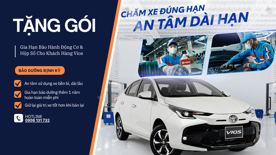 Tặng Gói Gia Hạn Bảo Hành Động Cơ & Hộp Số Cho Khách Hàng Vios Tặng Gói Gia Hạn Bảo Hành Động Cơ & Hộp Số Cho Khách Hàng Vios